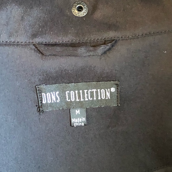 Dons Collection Ruffled Black Taffeta Coat - M - Picture 7 of 8